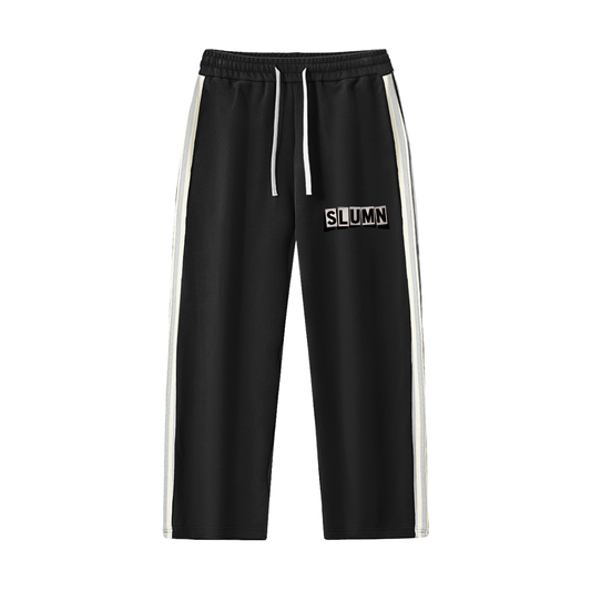 Contrast Side-Stripe Straight-Leg Pants