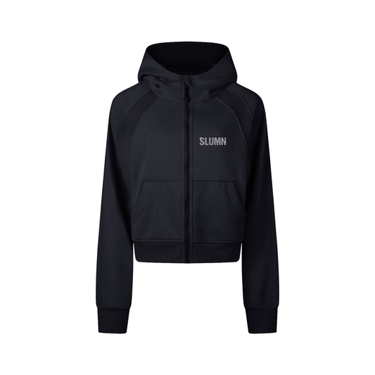 SLUMn Cropped Zip-Through Hoodie