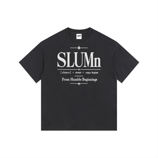 SLUMn Definition Tee — Vintage Washed Oversized Cotton T-Shirt