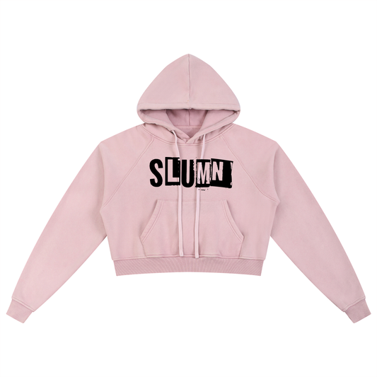 Snow Washed Cropped Hoodie