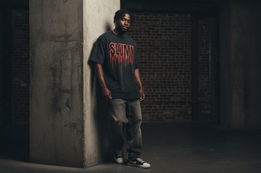 SLUMn Drip Heavyweight Vintage Wash Frayed Tee