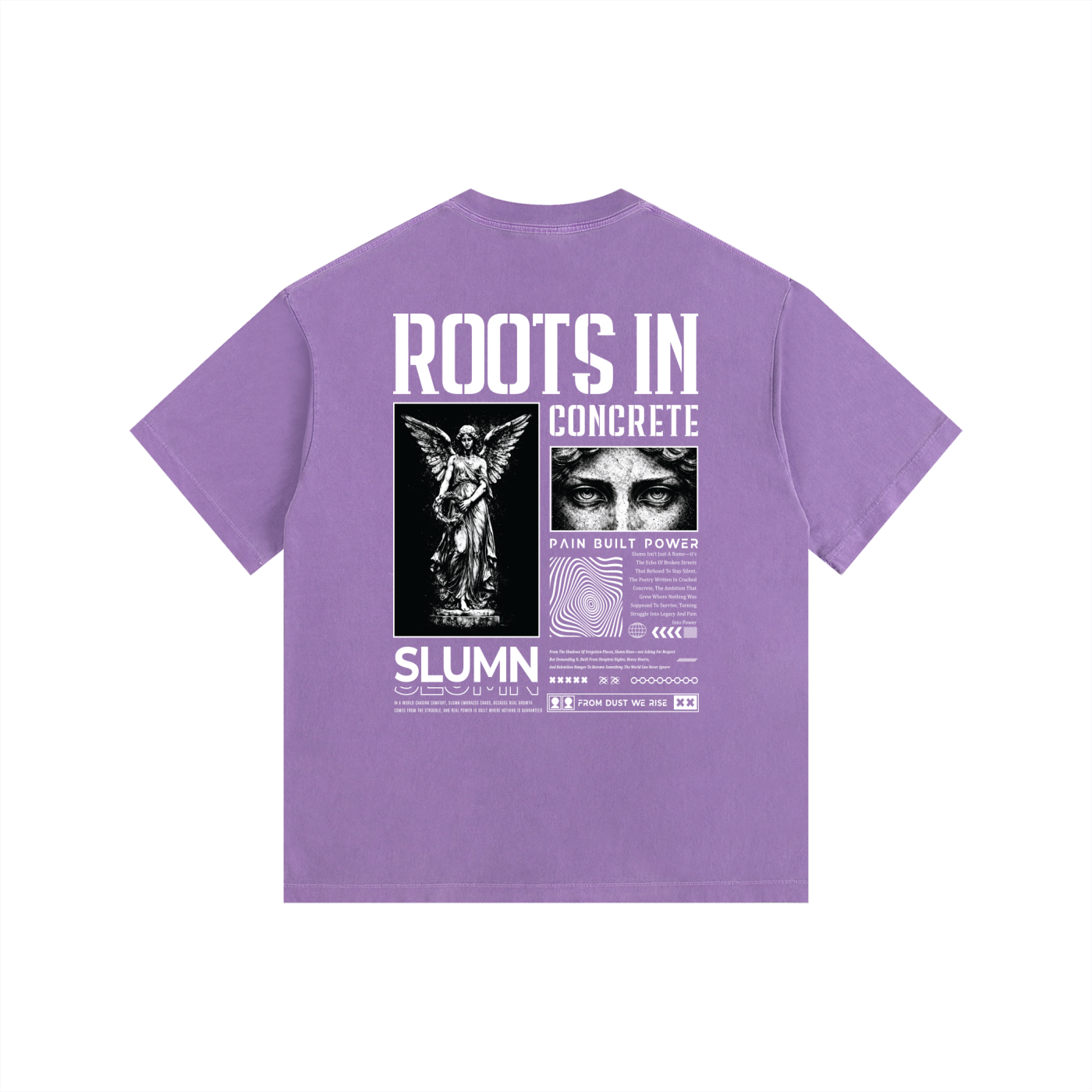 SLUMn Roots in Concrete Vintage Washed Oversized Cotton T-Shirt