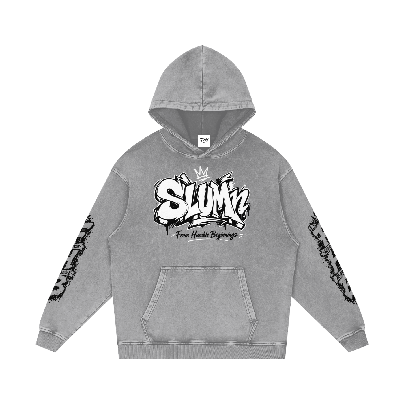 SLUMn 'From Humble Beginnings' Snow Washed Hoodie