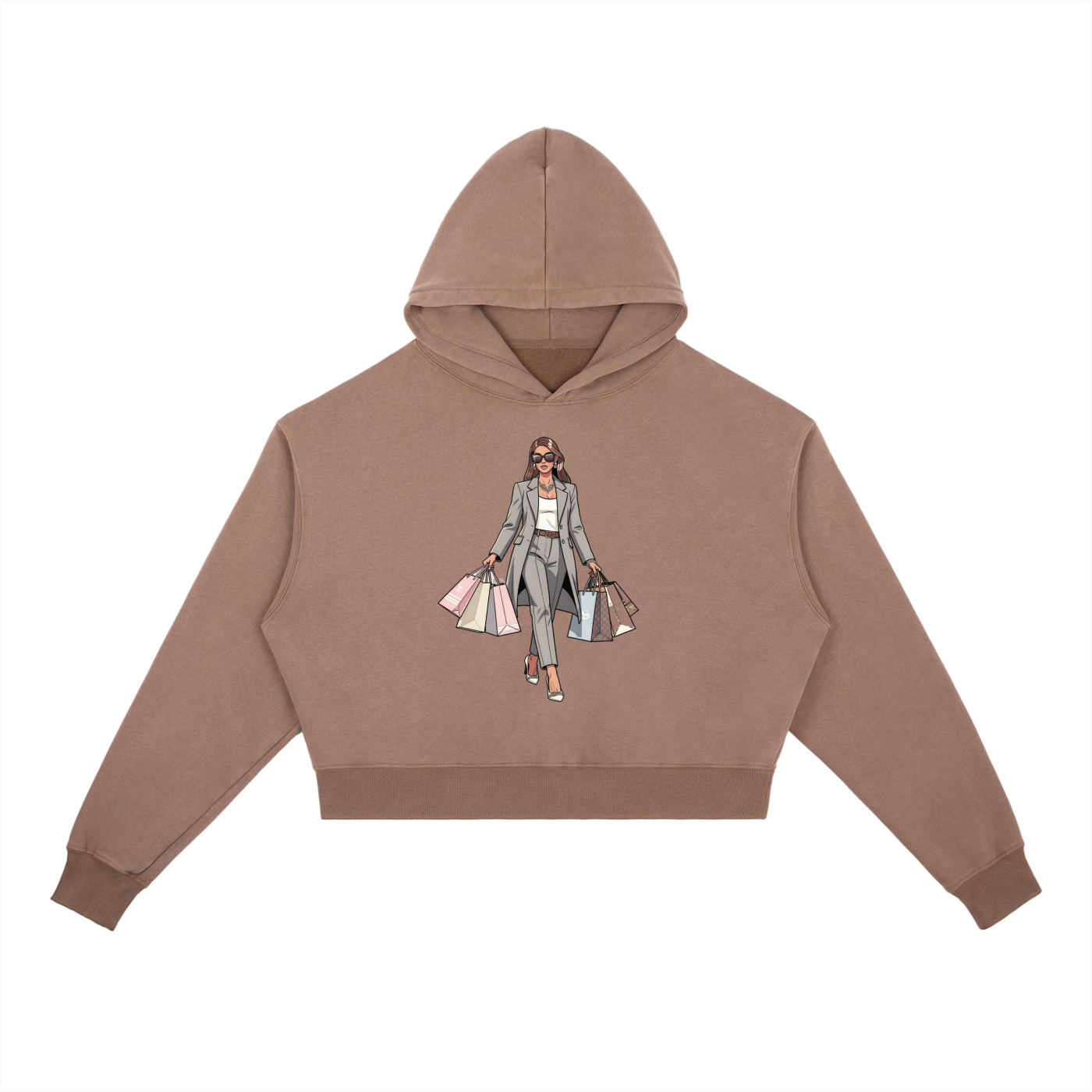 SLUMn Shopping Vintage Washed Heavyweight Cropped Hoodie