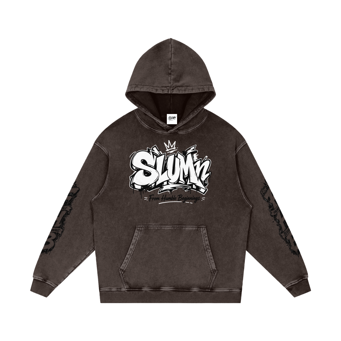 SLUMn 'From Humble Beginnings' Snow Washed Hoodie