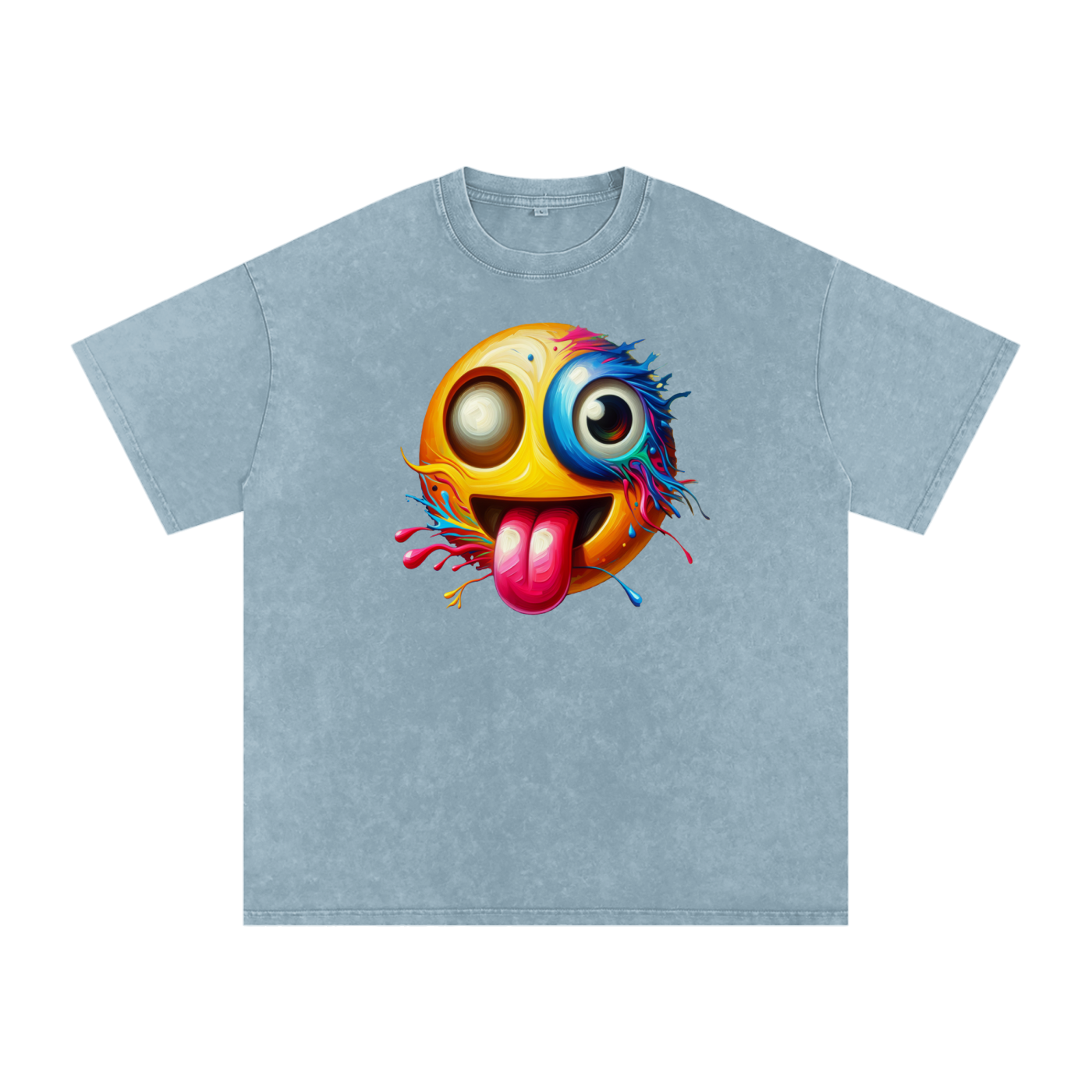 SLUMn Don't Encourage Me Snow Washed Oversized Cotton Tee