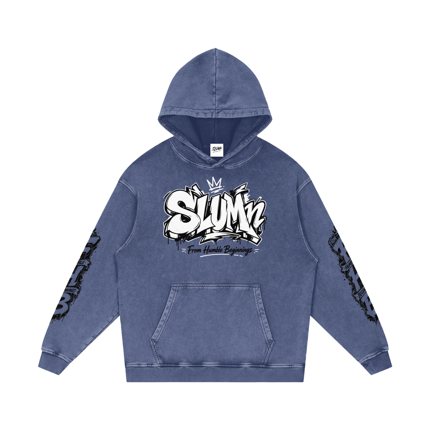 SLUMn 'From Humble Beginnings' Snow Washed Hoodie
