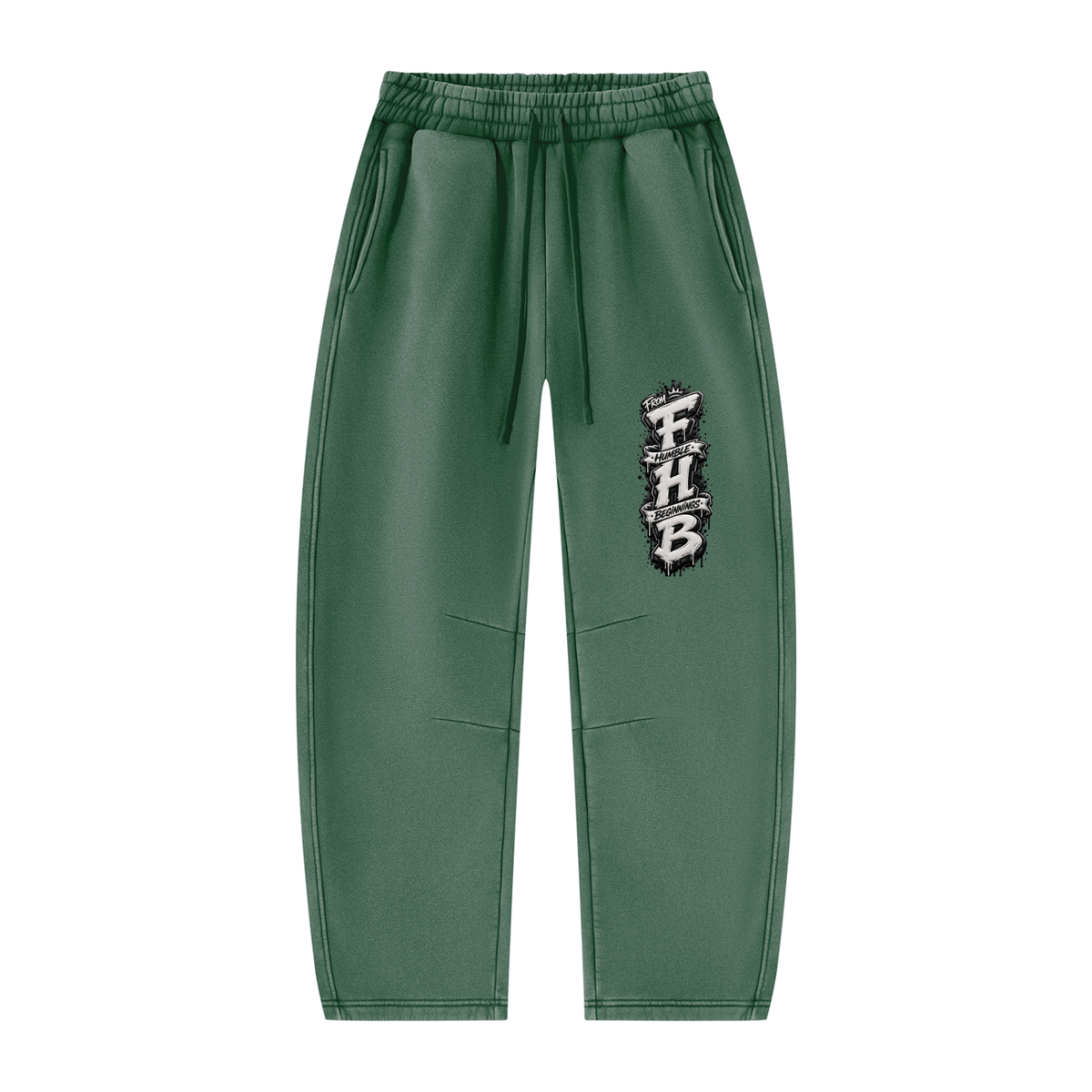 SLUMn FHB Vintage Wash Barrel-Leg Fleece Sweatpants
