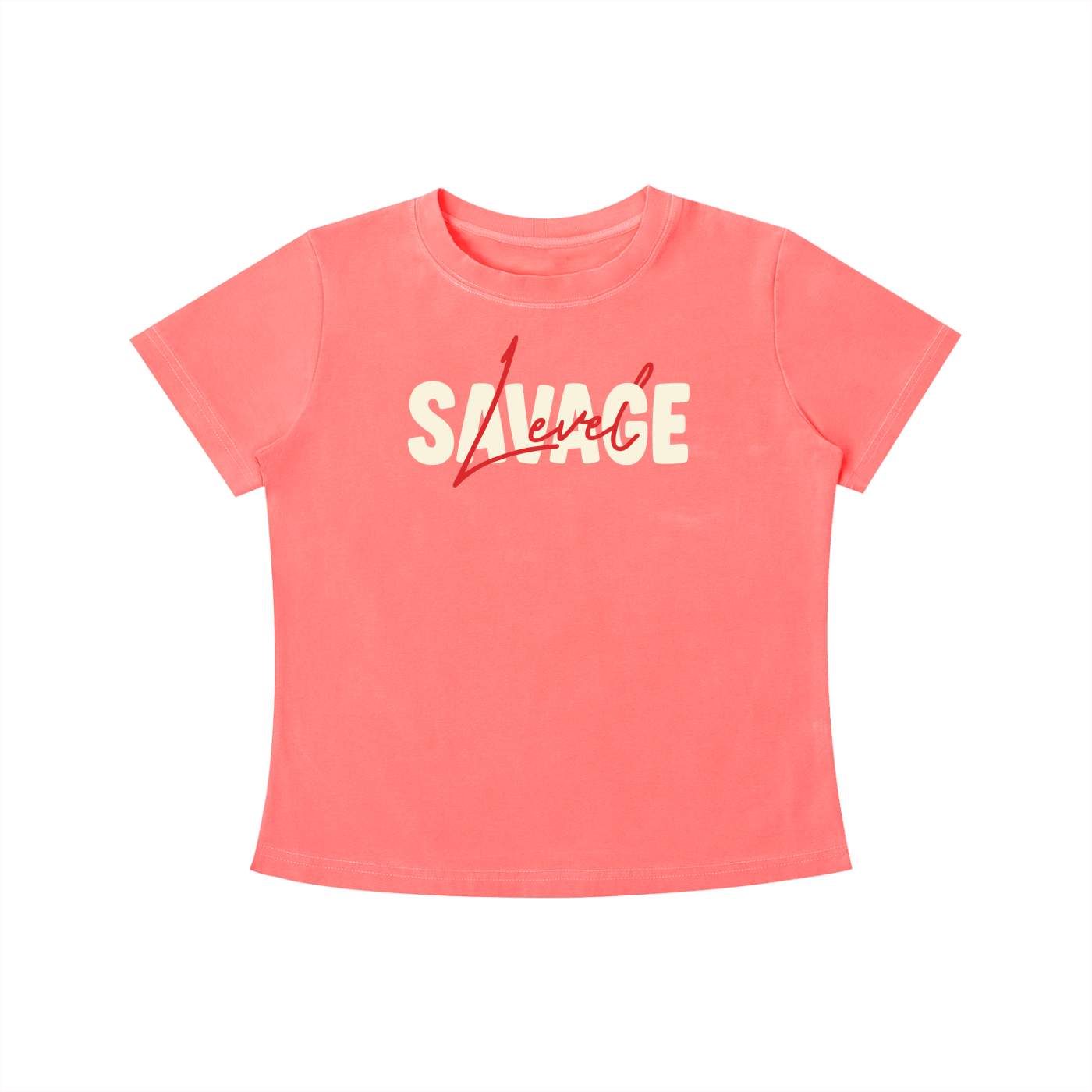 SLUMn Savage Women's Vintage Wash Drop-Shoulder Crop Tee
