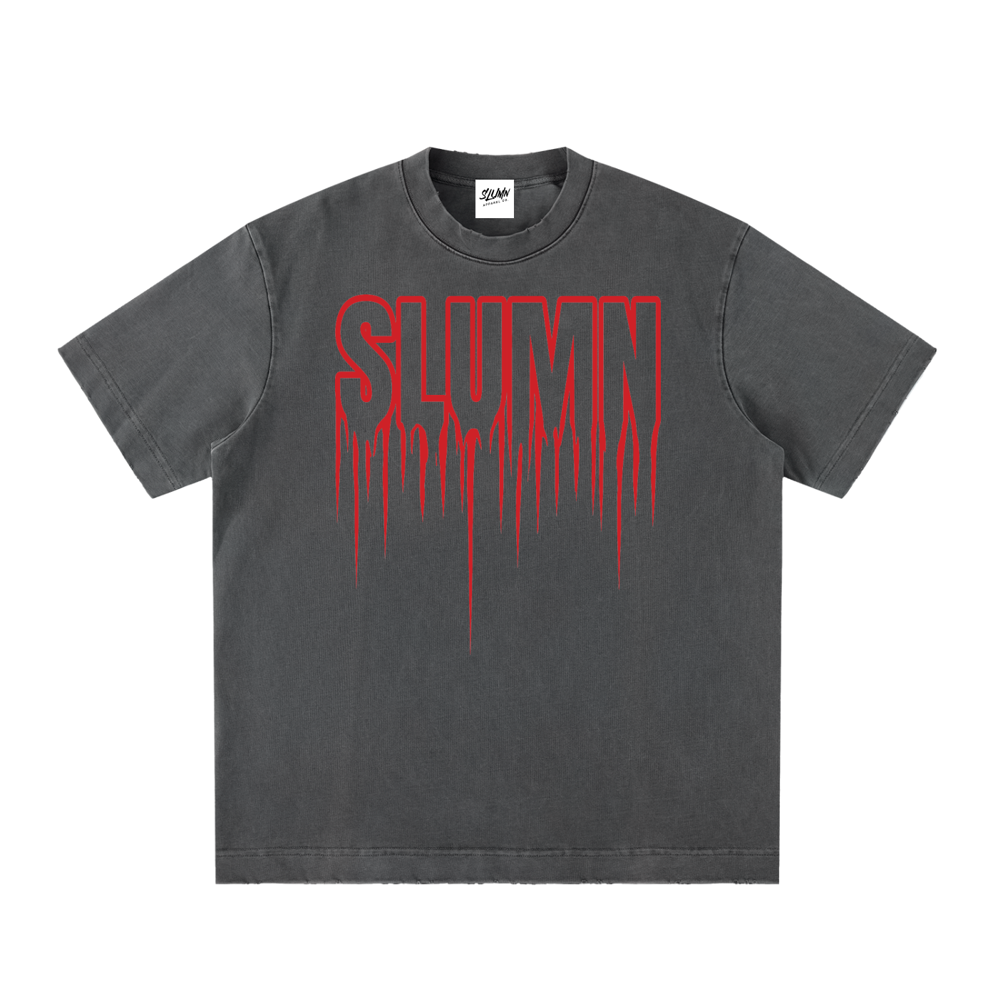 SLUMn Drip Heavyweight Vintage Wash Frayed Tee