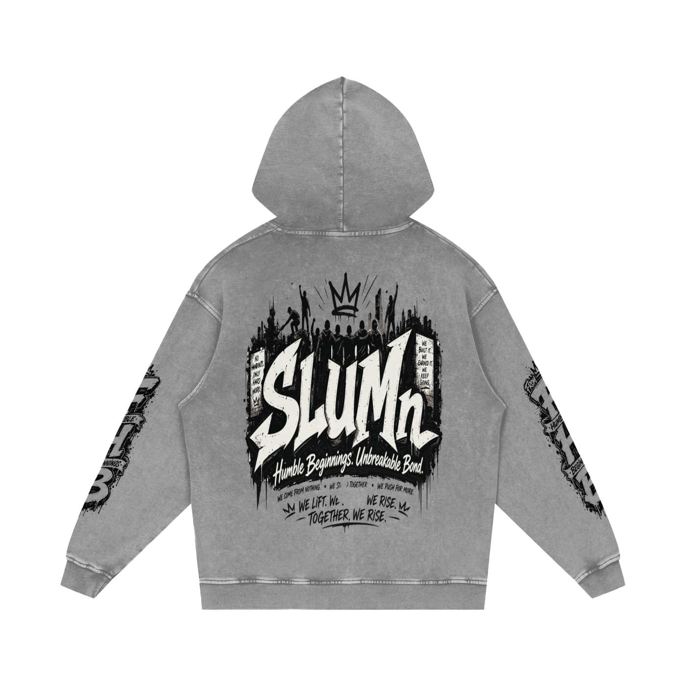 SLUMn 'From Humble Beginnings' Snow Washed Hoodie