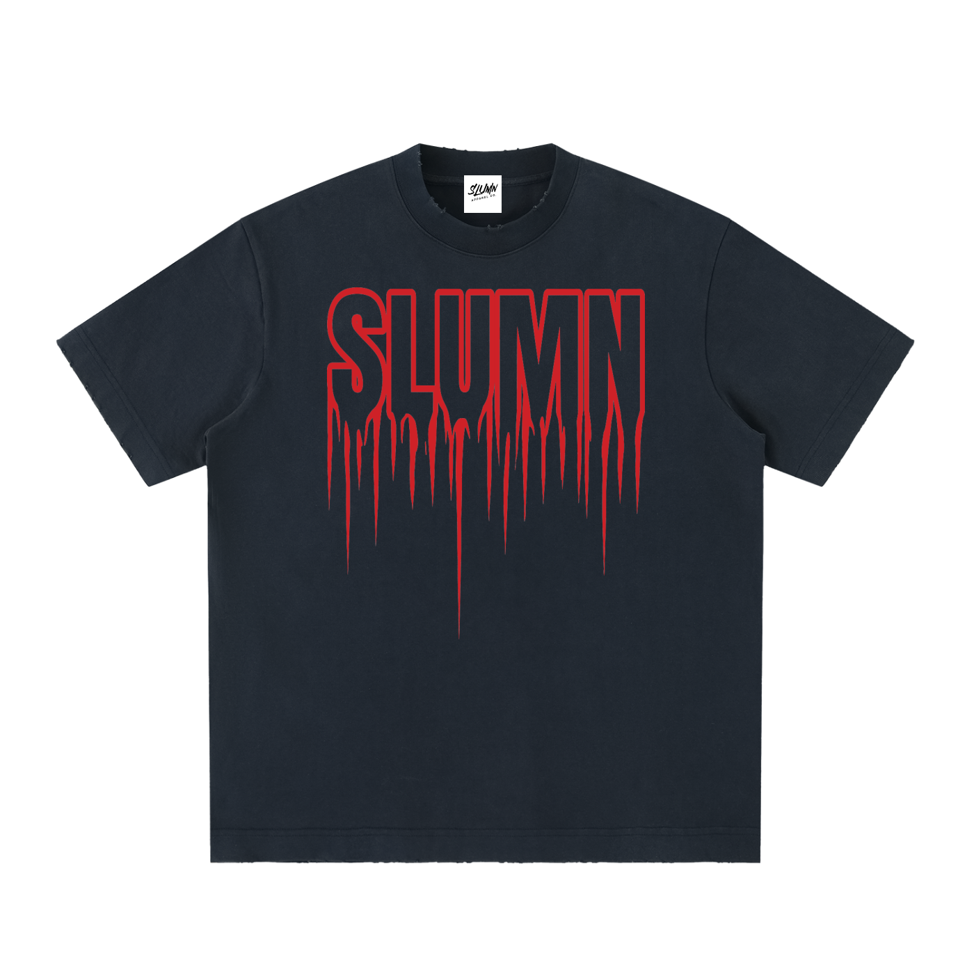 SLUMn Drip Heavyweight Vintage Wash Frayed Tee