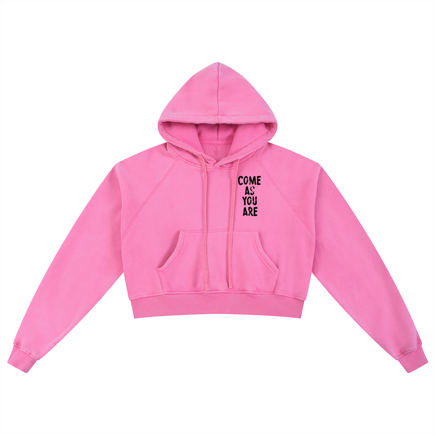 SLUMn "Come as you are" Snow Washed Cropped Hoodie