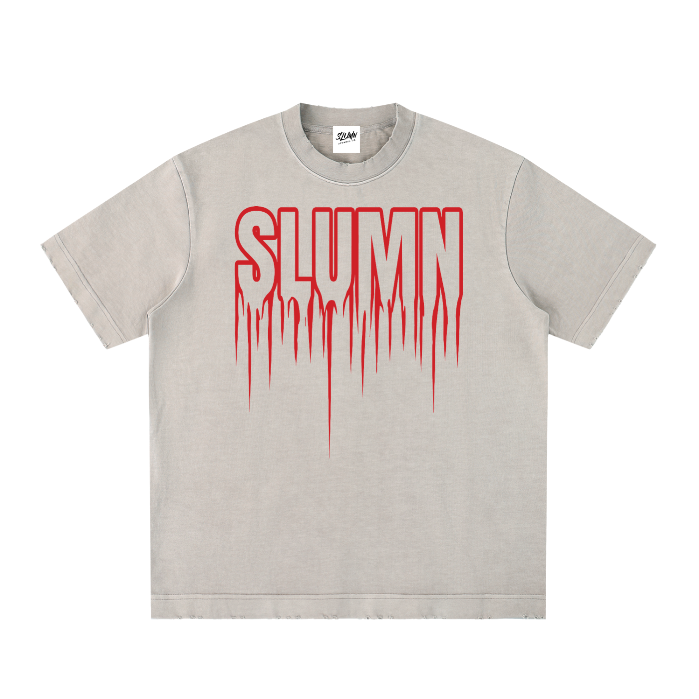 SLUMn Drip Heavyweight Vintage Wash Frayed Tee