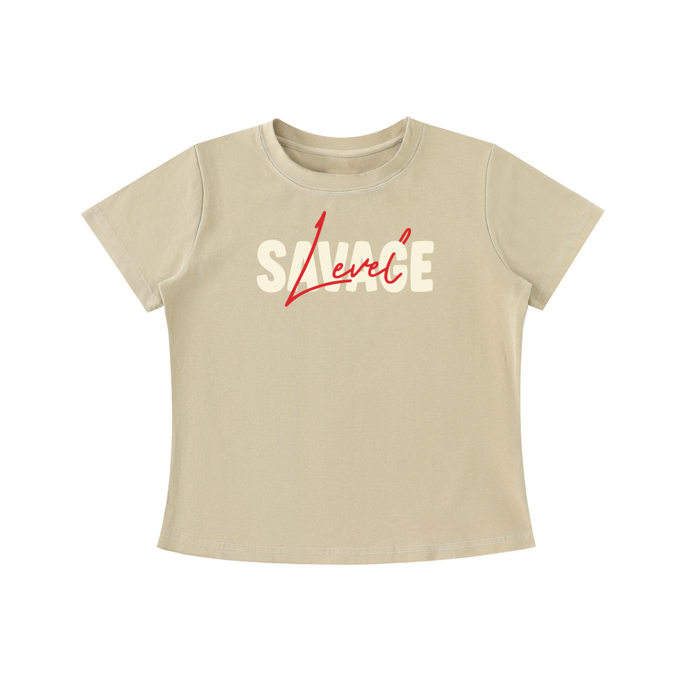 SLUMn Savage Women's Vintage Wash Drop-Shoulder Crop Tee