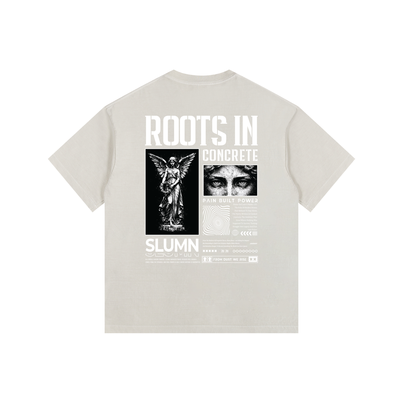 SLUMn Roots in Concrete Vintage Washed Oversized Cotton T-Shirt