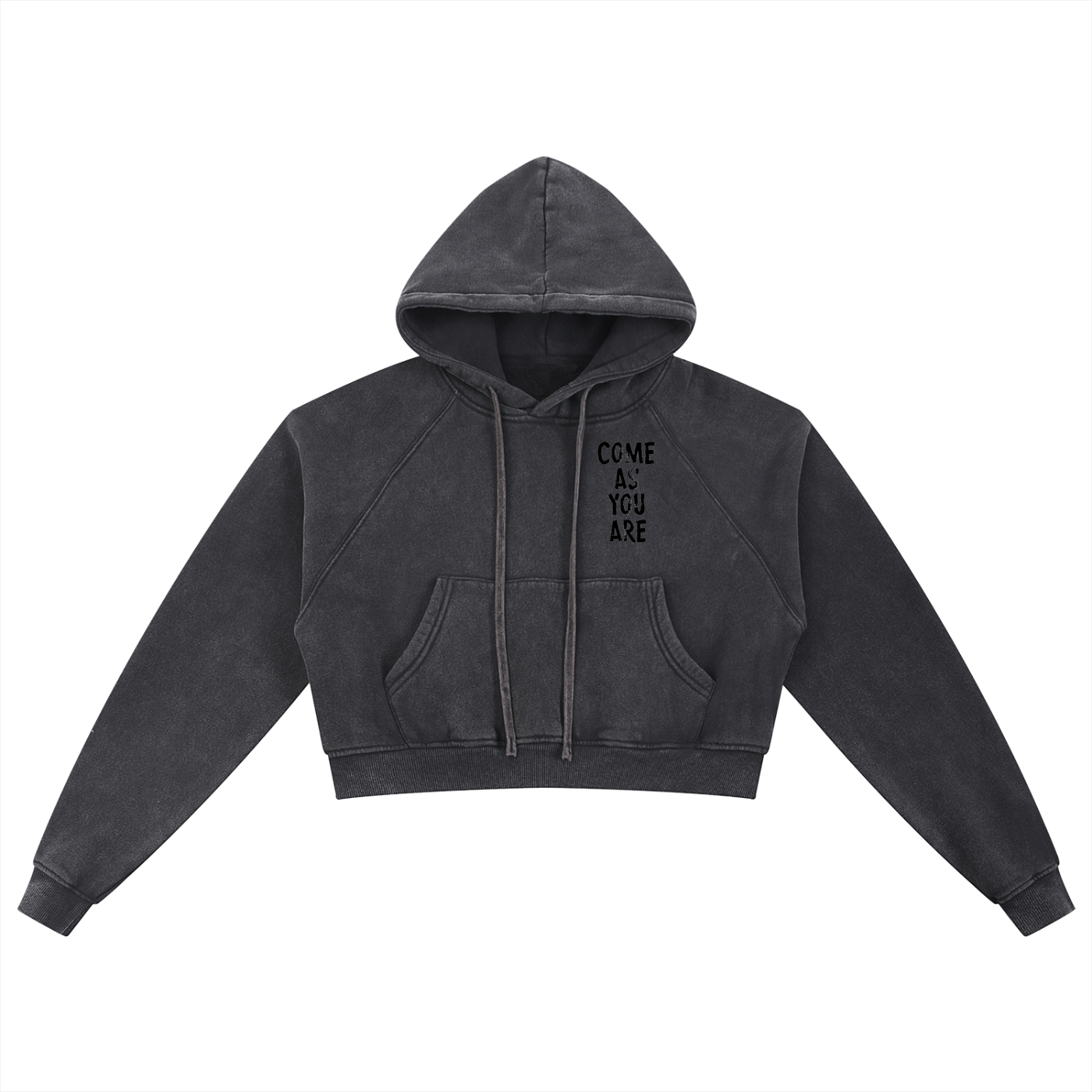 SLUMn "Come as you are" Snow Washed Cropped Hoodie