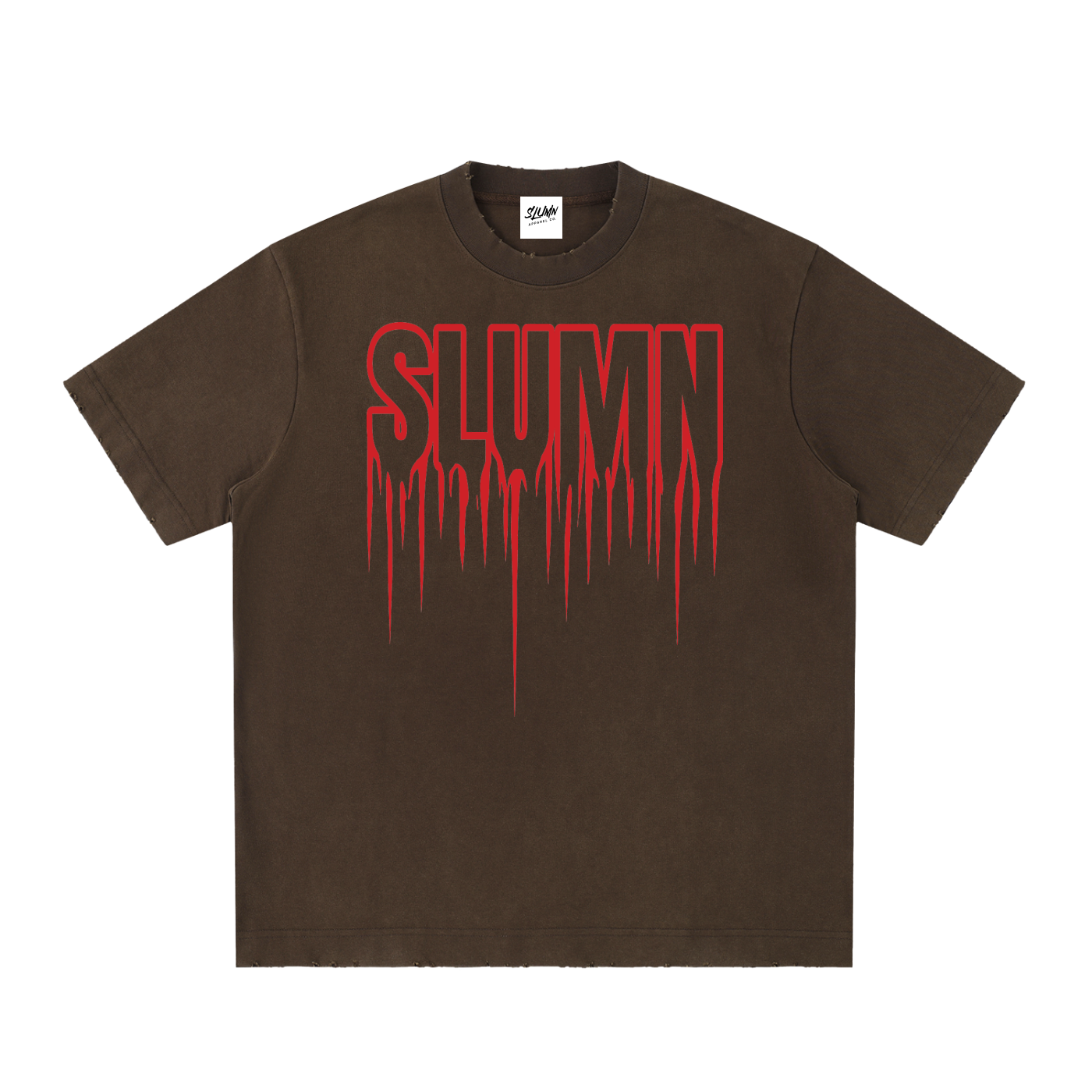 SLUMn Drip Heavyweight Vintage Wash Frayed Tee