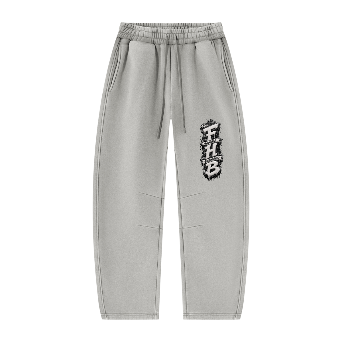SLUMn FHB Vintage Wash Barrel-Leg Fleece Sweatpants