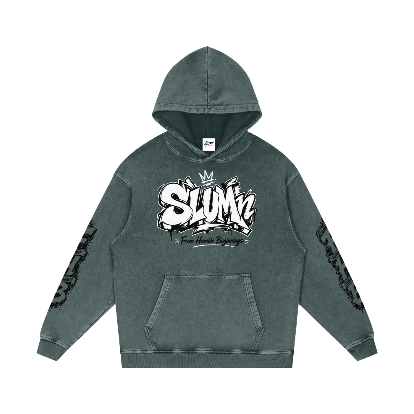 SLUMn 'From Humble Beginnings' Snow Washed Hoodie