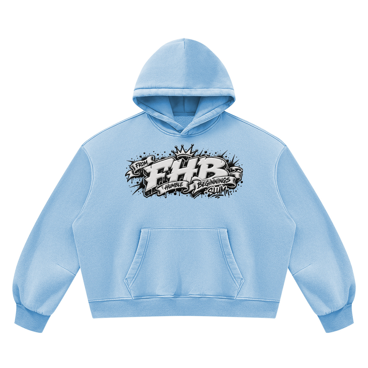 SLUMn FHB Vintage Wash Boxy Fleece Hoodie