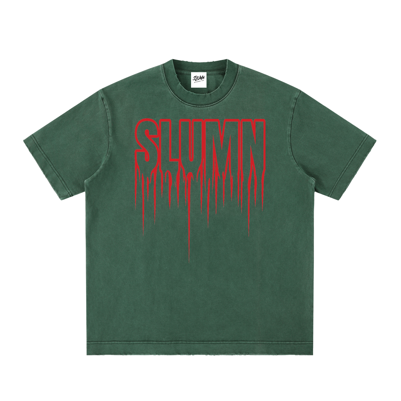 SLUMn Drip Heavyweight Vintage Wash Frayed Tee