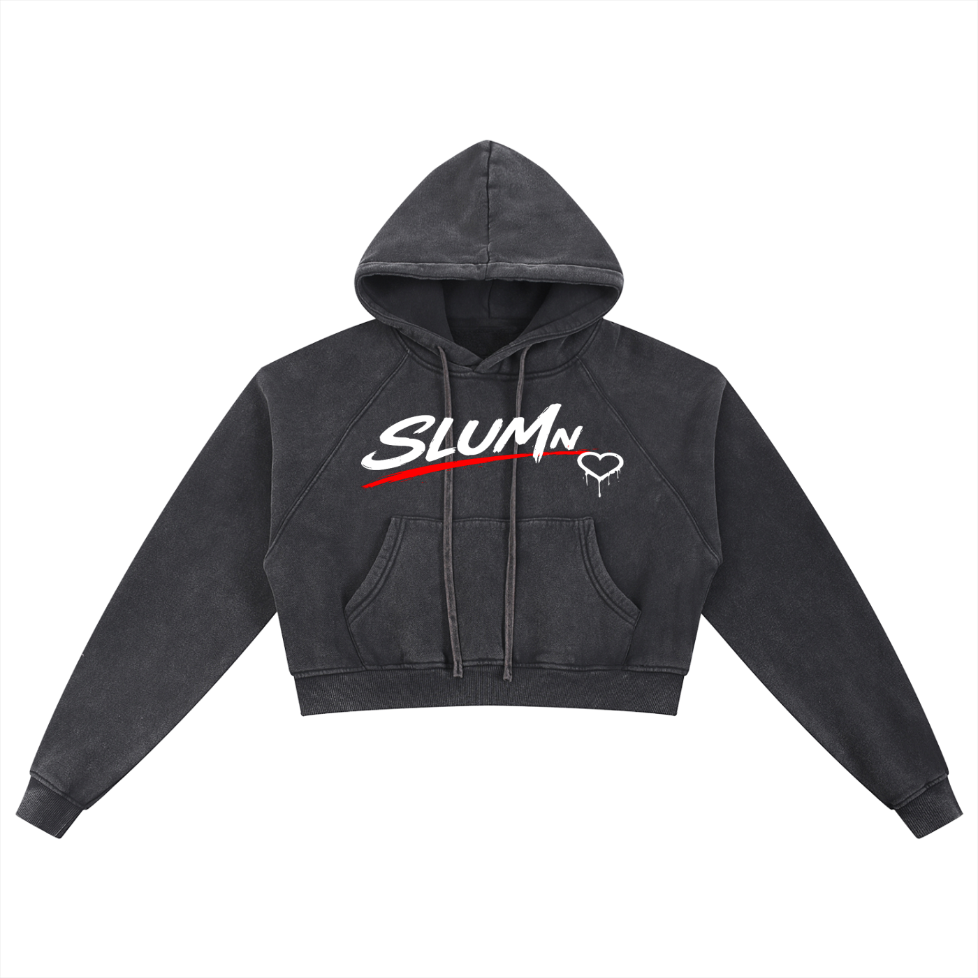 SLUMn Love Snow Washed Cropped Hoodie
