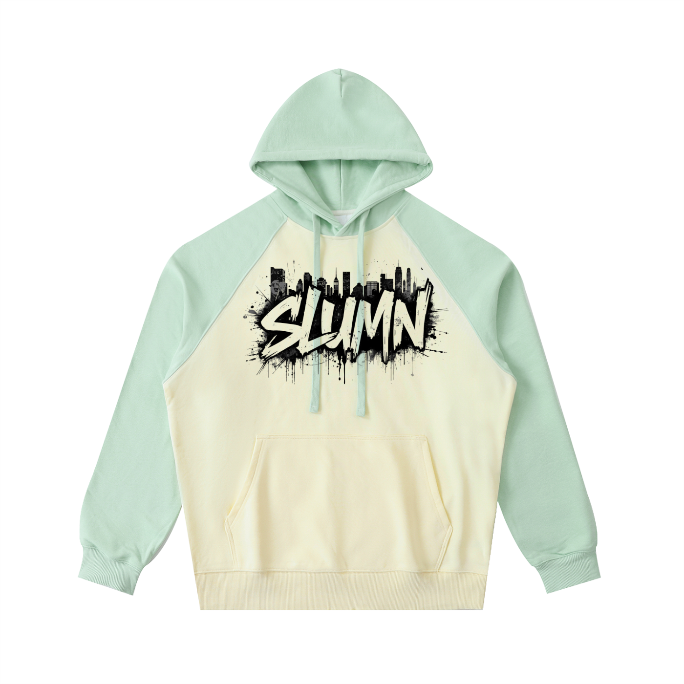 Color-Block Raglan Sleeve Hoodie