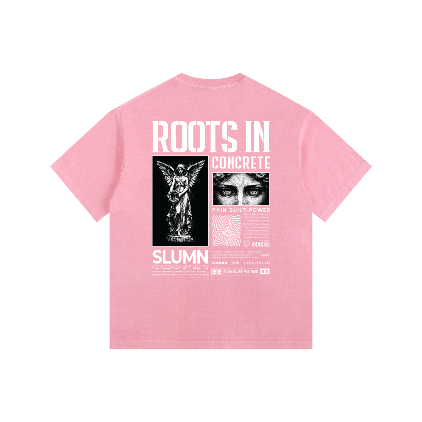 SLUMn Roots in Concrete Vintage Washed Oversized Cotton T-Shirt