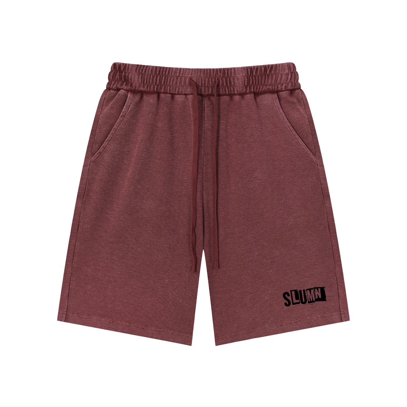 SLUMn Mineral Wash Waffle Knit Shorts