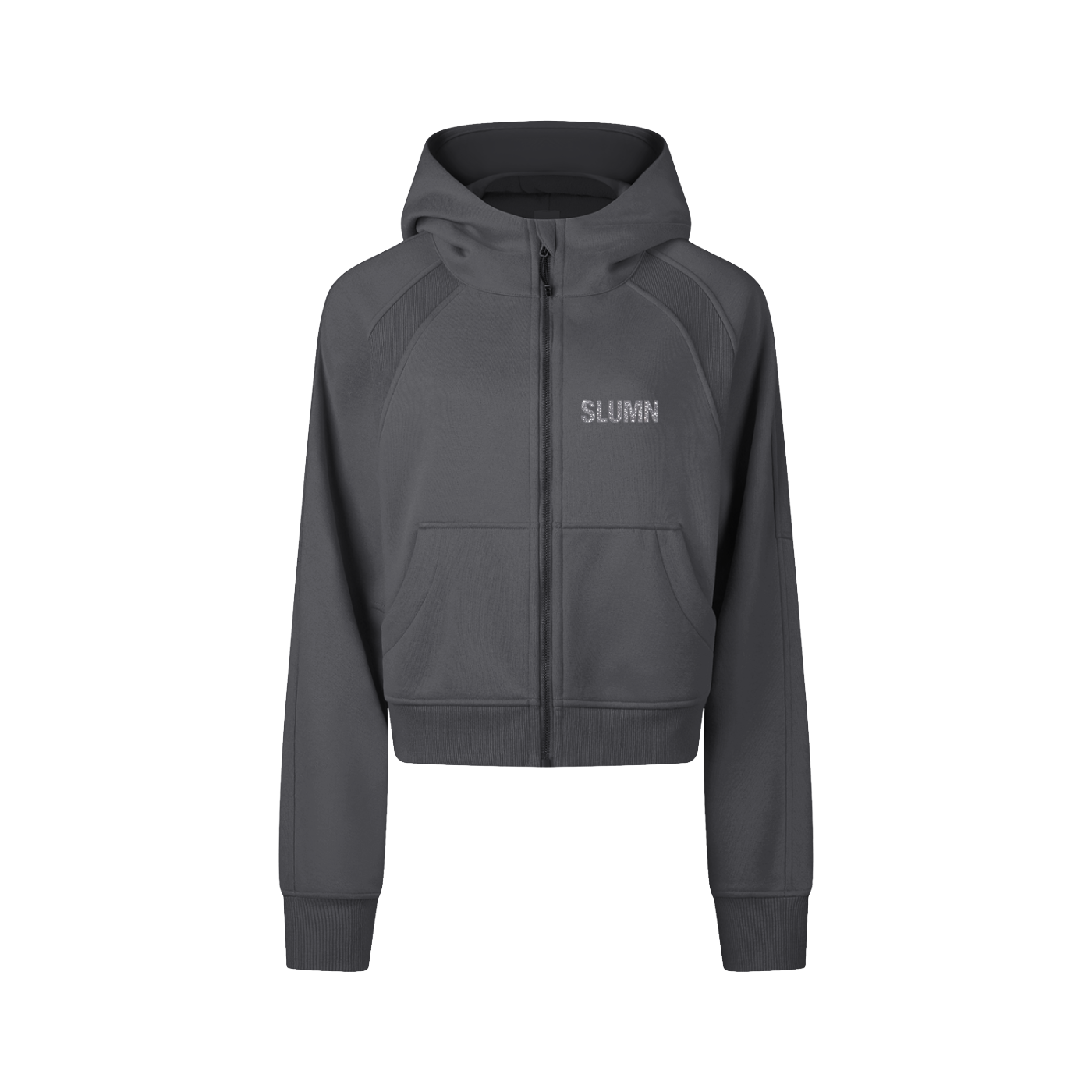 SLUMn Cropped Zip-Through Hoodie
