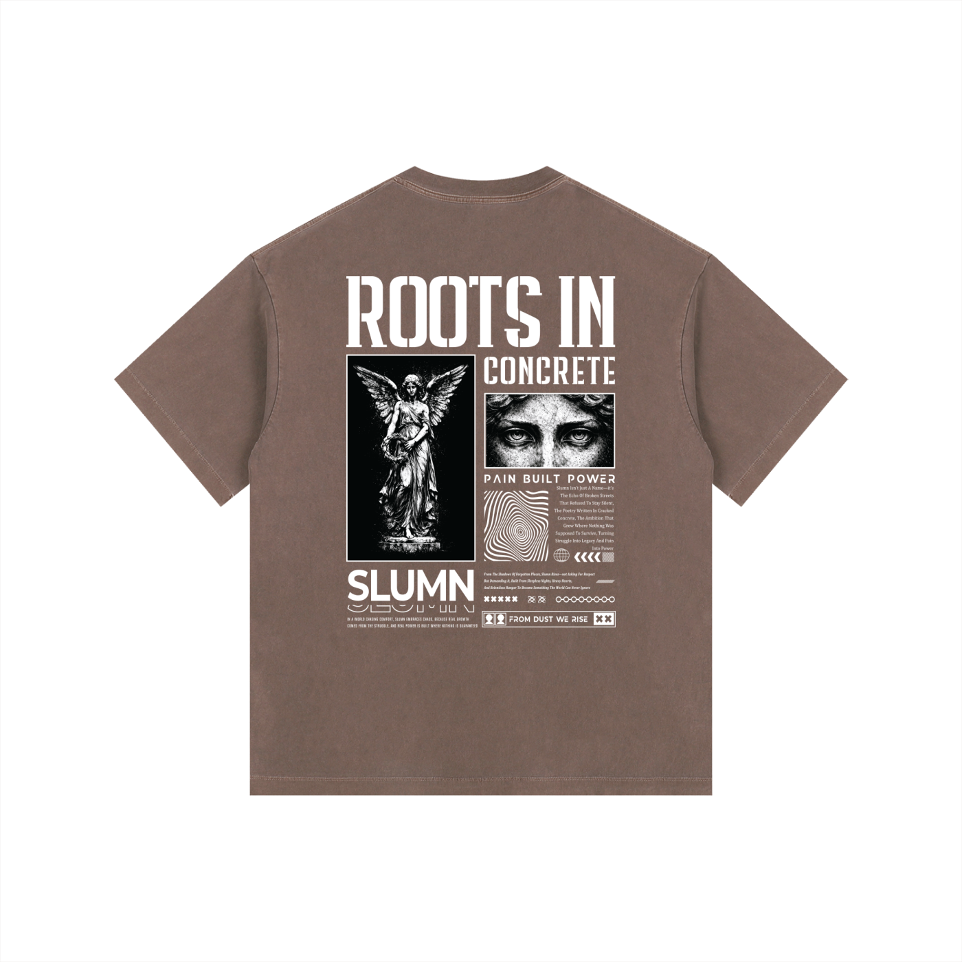 SLUMn Roots in Concrete Vintage Washed Oversized Cotton T-Shirt