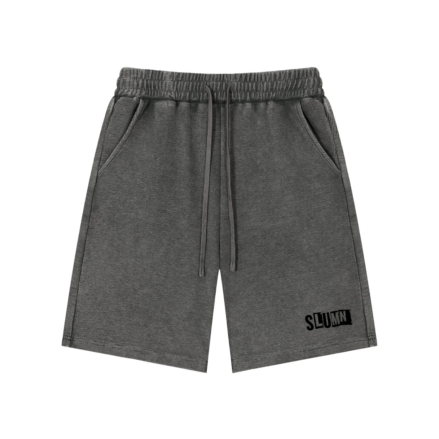 SLUMn Mineral Wash Waffle Knit Shorts
