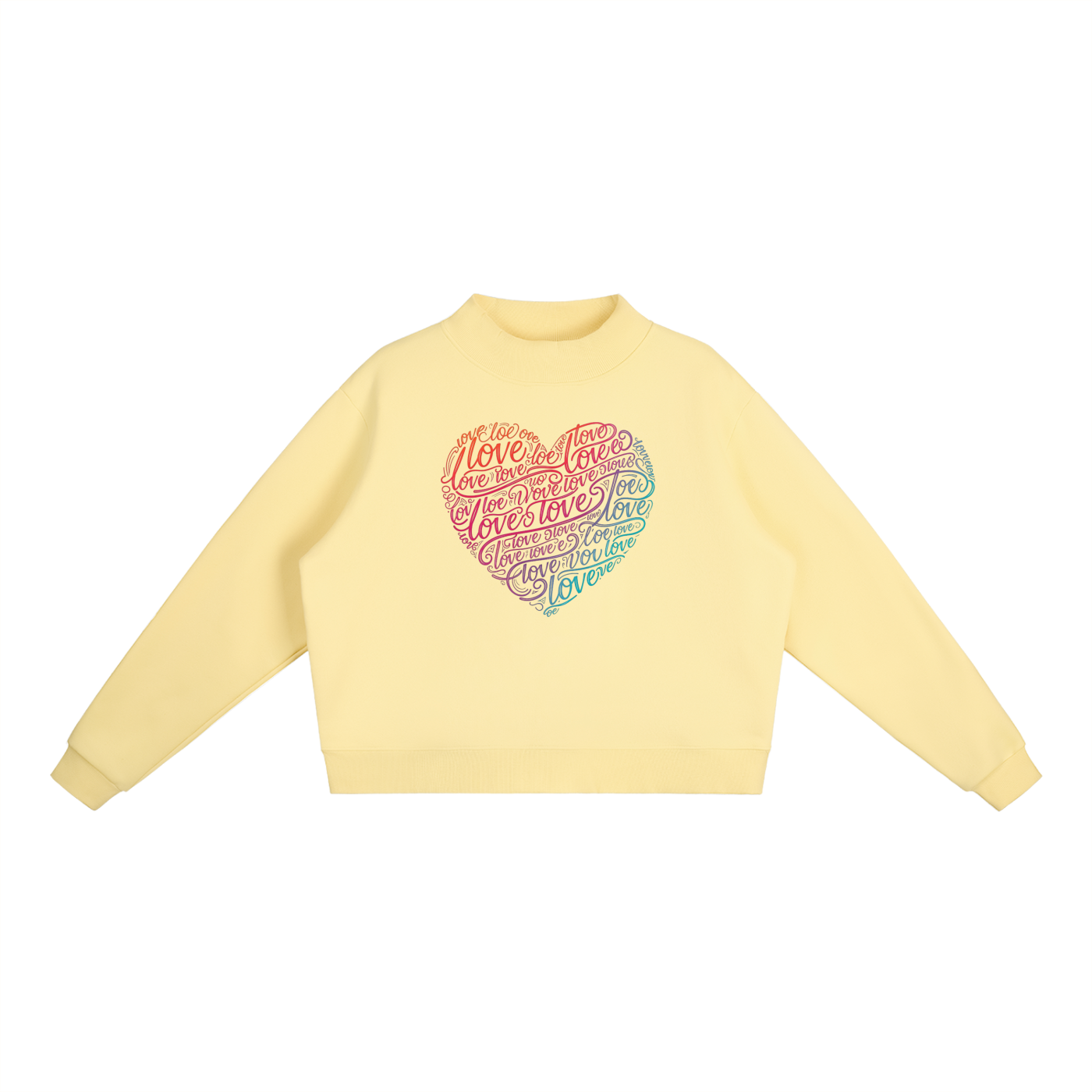 SLUMn Heart 3 Essential Fleece Mock-Neck Crew