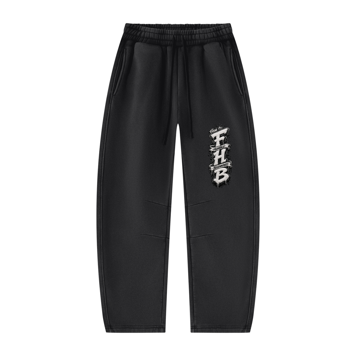 SLUMn FHB Vintage Wash Barrel-Leg Fleece Sweatpants