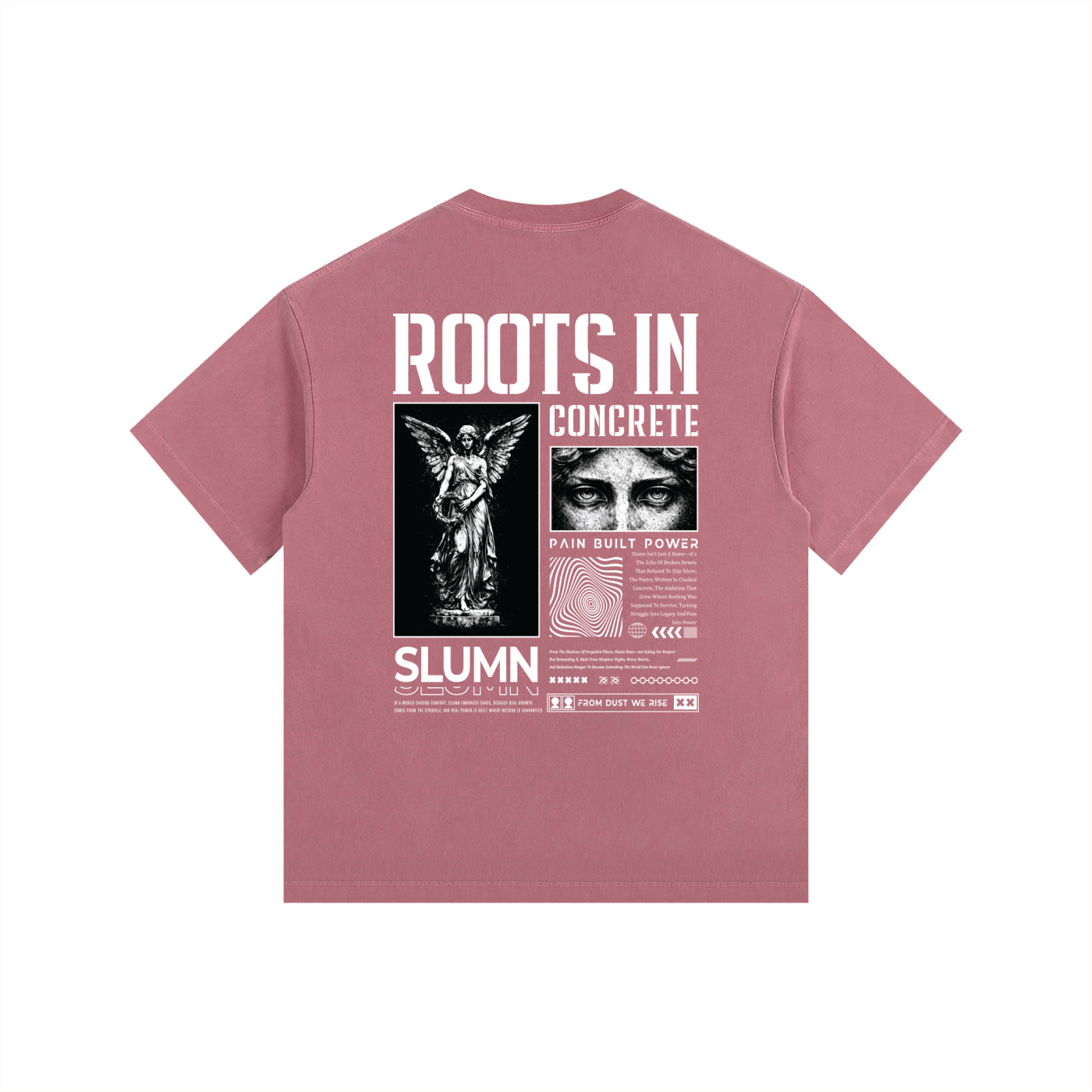 SLUMn Roots in Concrete Vintage Washed Oversized Cotton T-Shirt