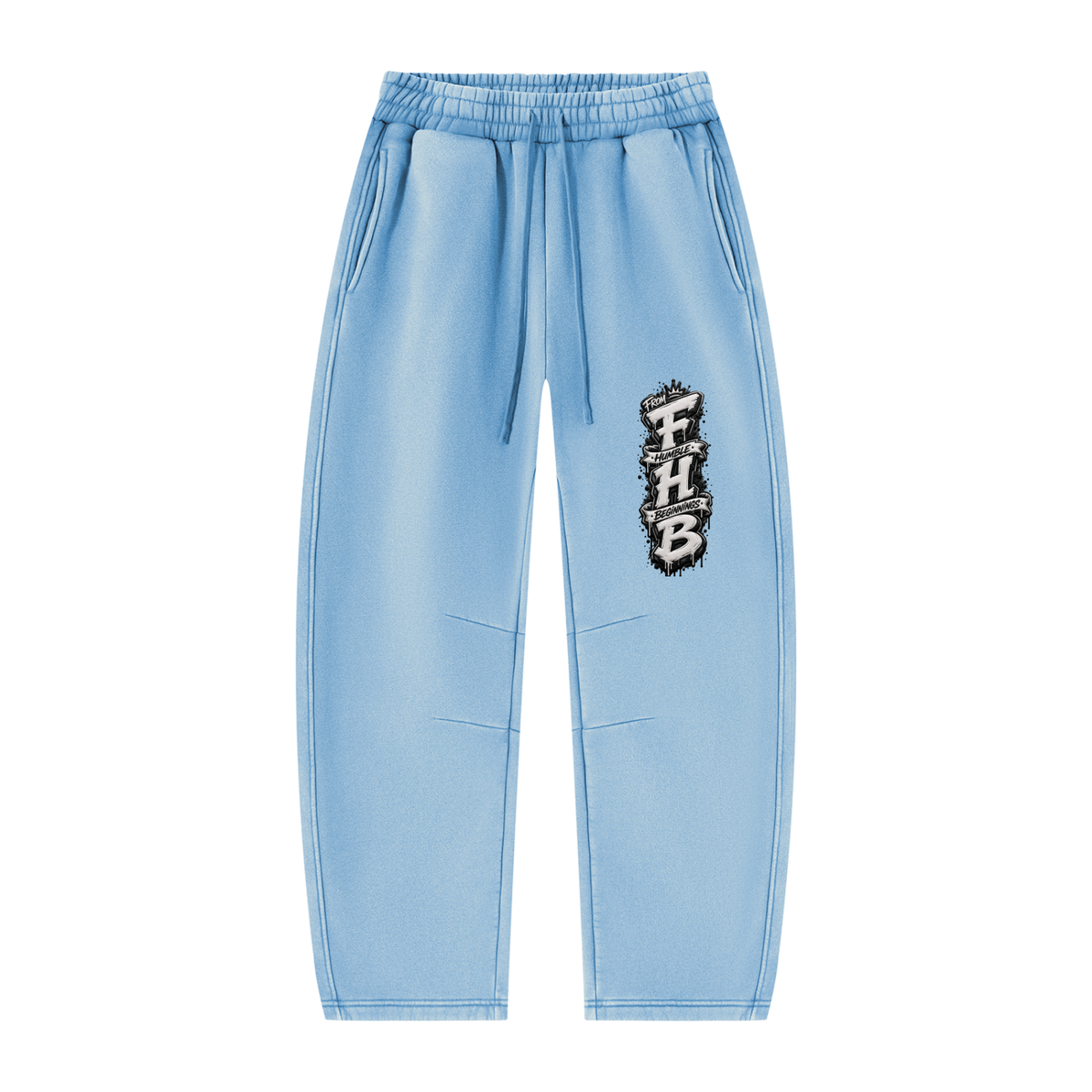 SLUMn FHB Vintage Wash Barrel-Leg Fleece Sweatpants