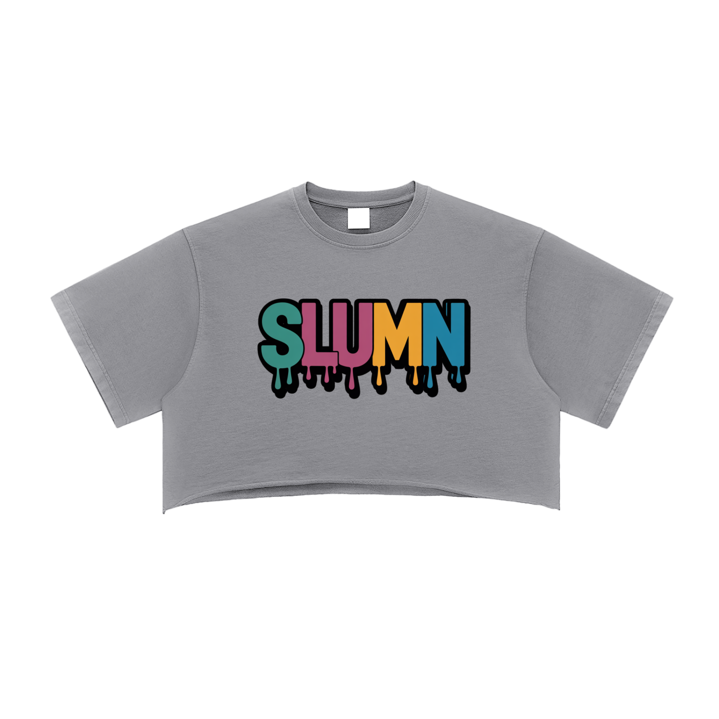 Snow Washed Raw Edge Crop Top