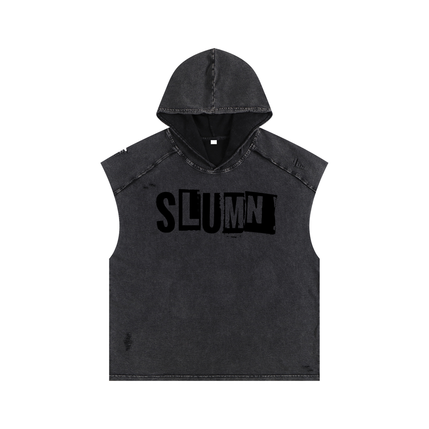 SLUMn Snow Washed Boxy Hooded Tank Top