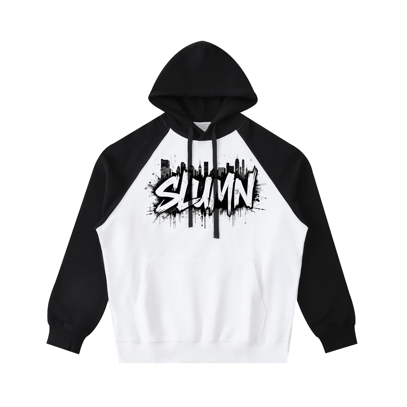 Color-Block Raglan Sleeve Hoodie