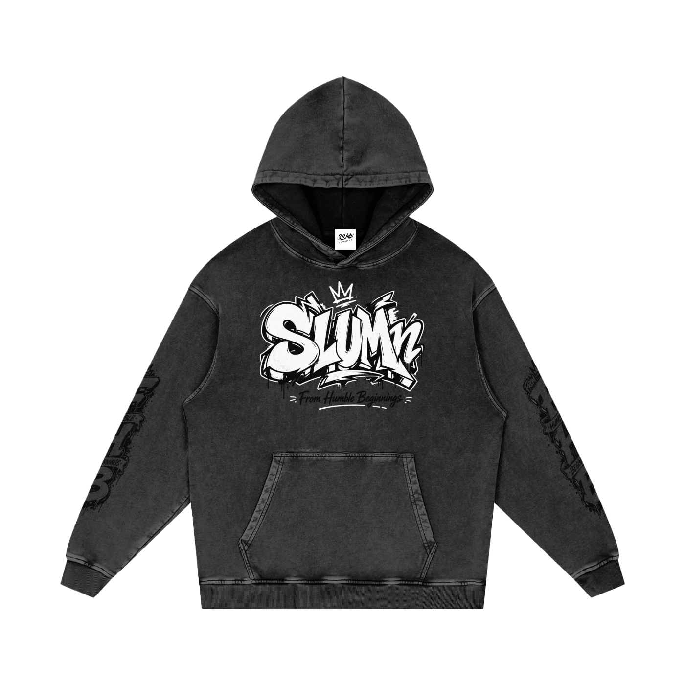 SLUMn 'From Humble Beginnings' Snow Washed Hoodie