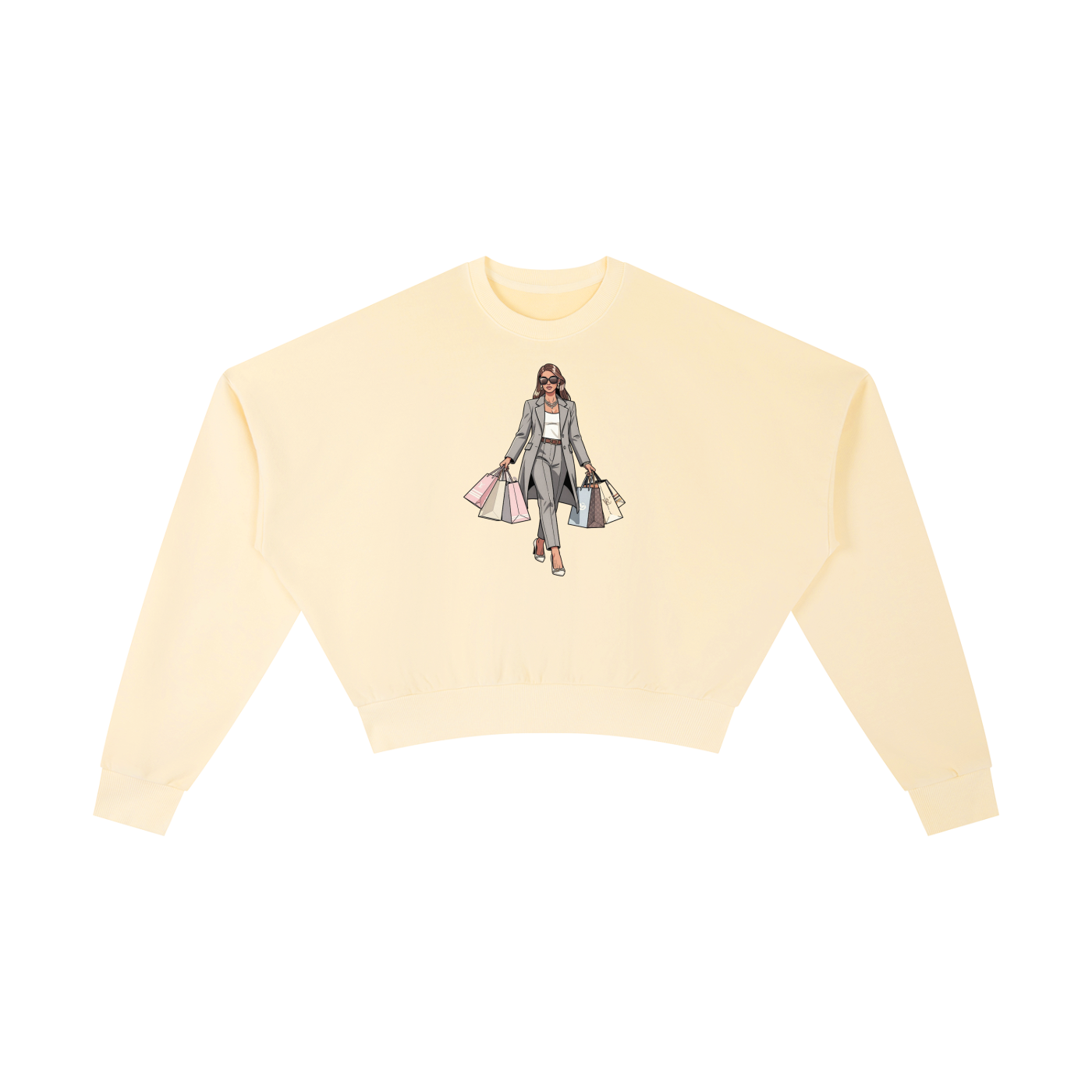 SLUMn Shopping Vintage Washed Heavyweight Cropped Sweatshirt