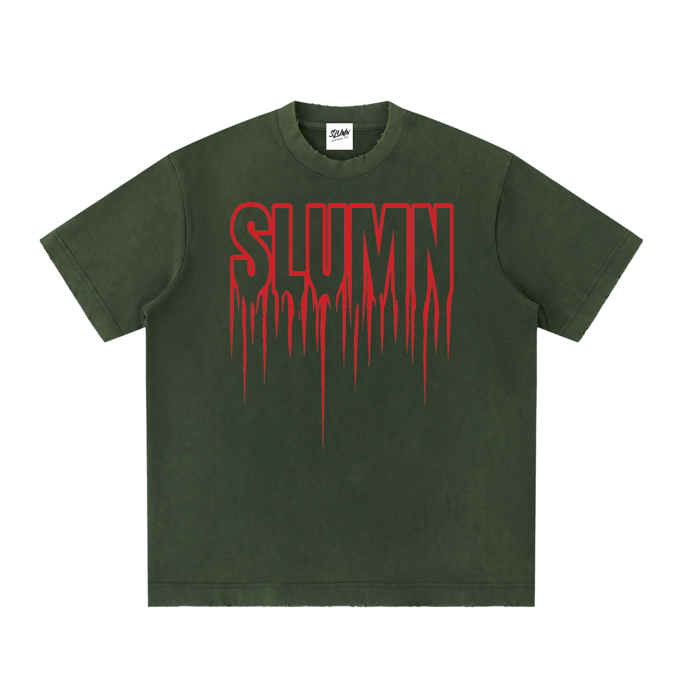 SLUMn Drip Heavyweight Vintage Wash Frayed Tee