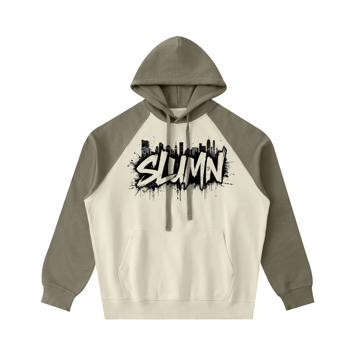 Color-Block Raglan Sleeve Hoodie