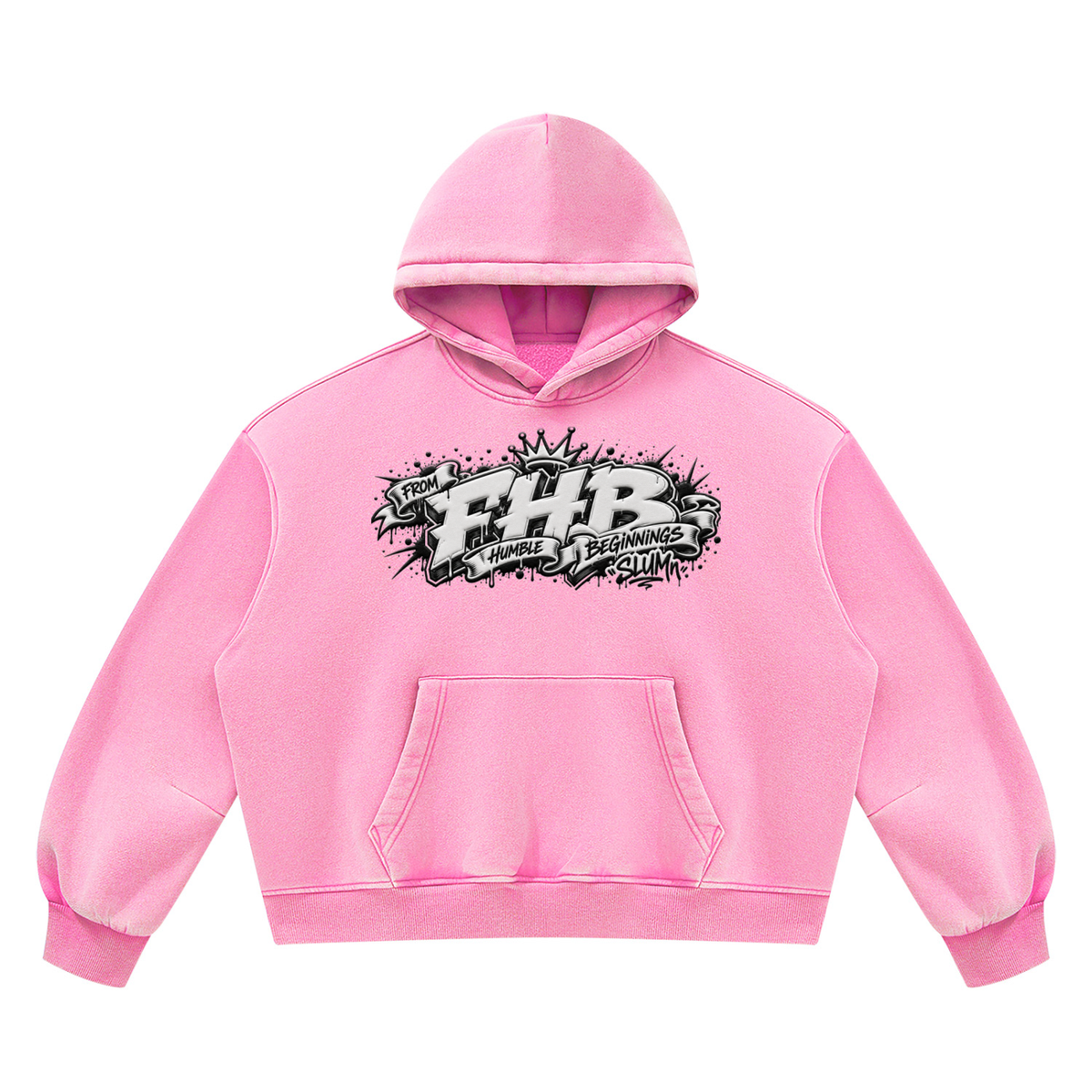 SLUMn FHB Vintage Wash Boxy Fleece Hoodie