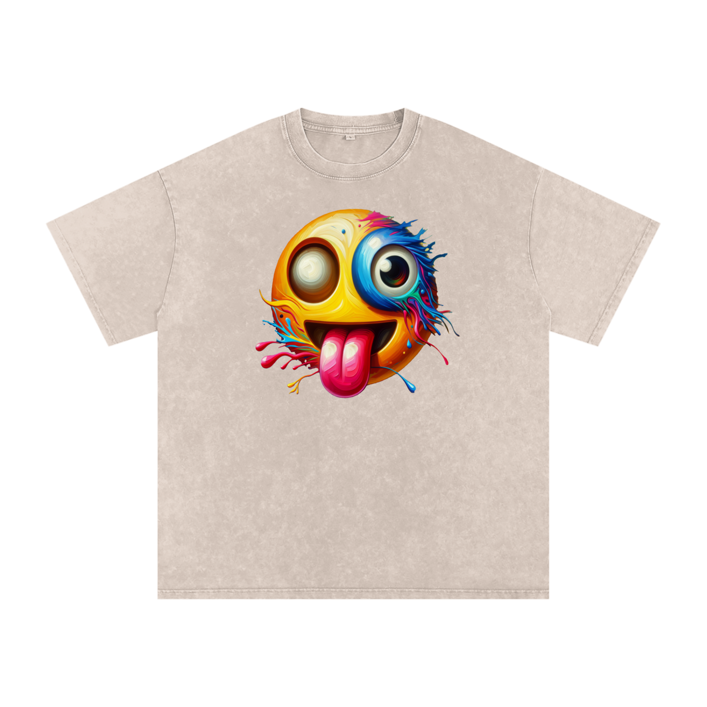 SLUMn Don't Encourage Me Snow Washed Oversized Cotton Tee