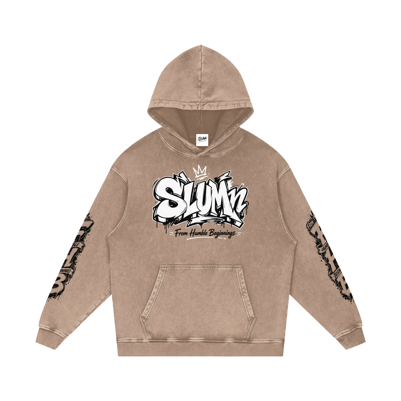 SLUMn 'From Humble Beginnings' Snow Washed Hoodie