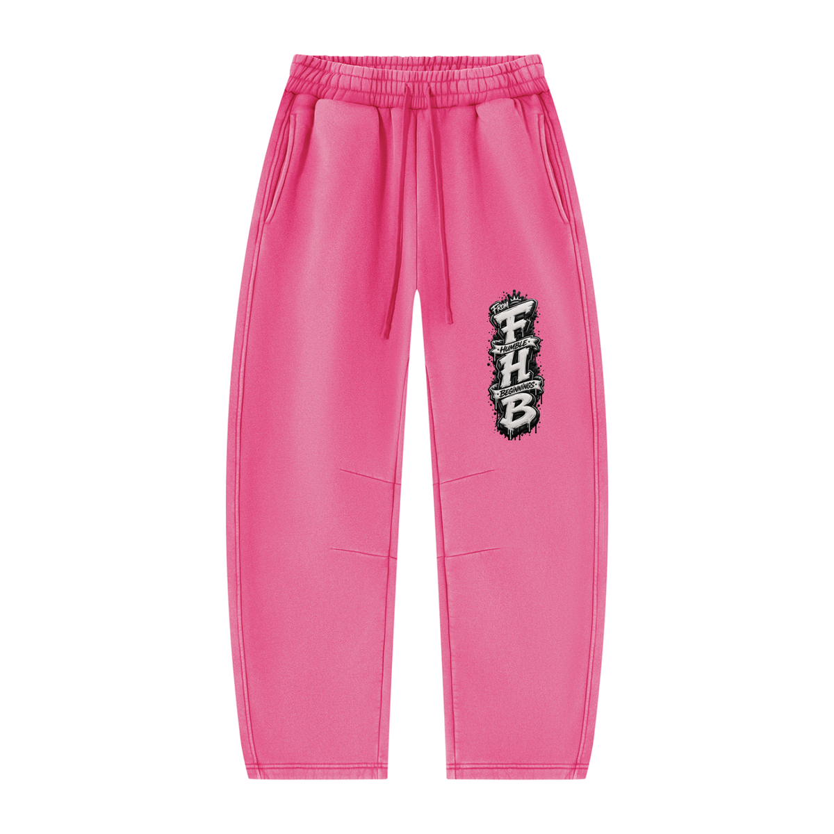 SLUMn FHB Vintage Wash Barrel-Leg Fleece Sweatpants