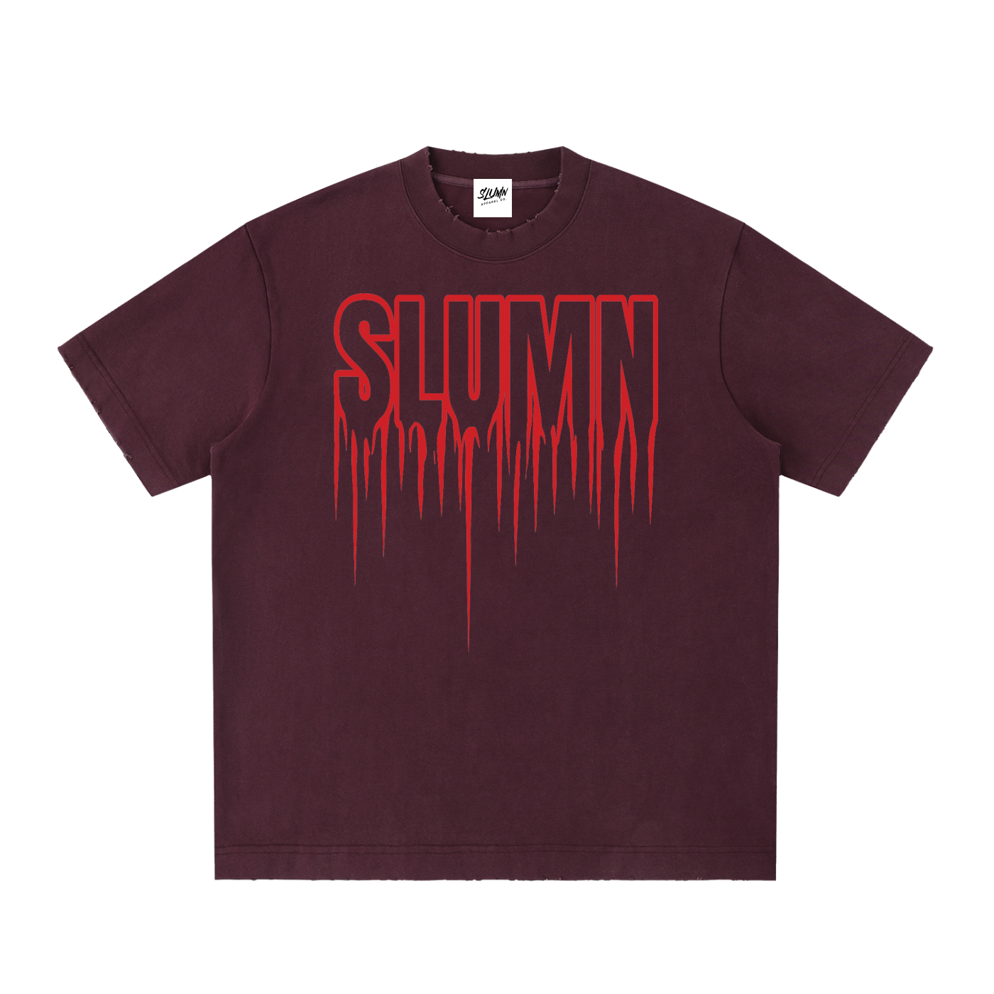SLUMn Drip Heavyweight Vintage Wash Frayed Tee