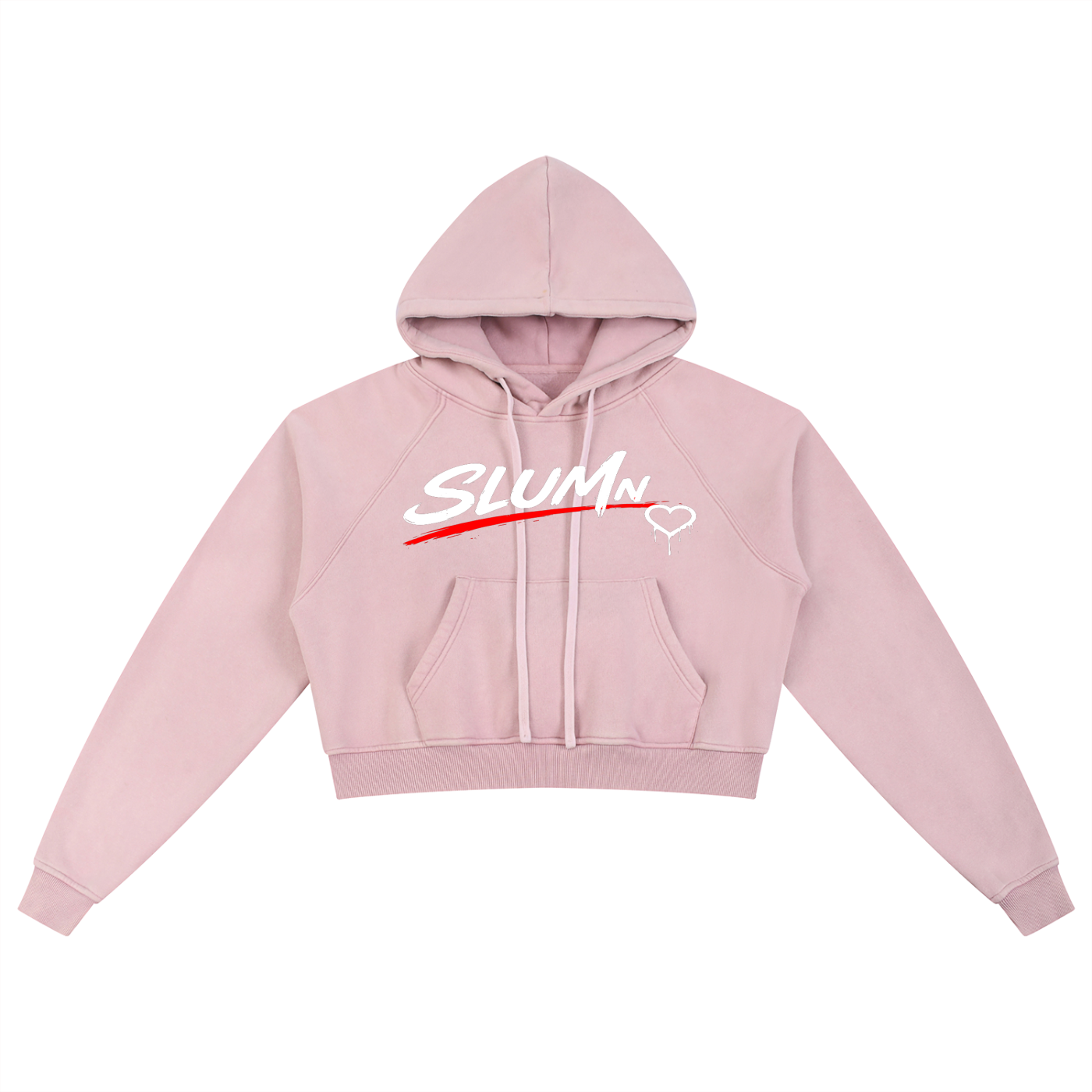 SLUMn Love Snow Washed Cropped Hoodie